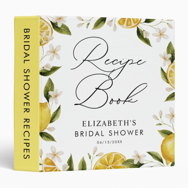 She Found Her Main Squeeze Bridal Shower Recipe  Binder (Front/Spine)