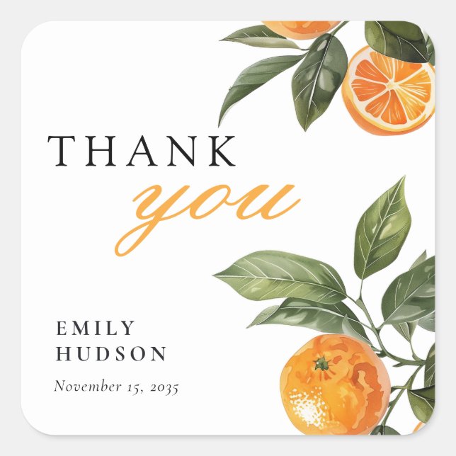 She Found Her Main Squeeze Bridal Shower Square Sticker (Front)