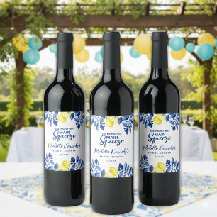 She Found Her Main Squeeze Bridal Shower Wine Label