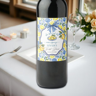 She Found Her Main Squeeze Bridal Shower Wine Label