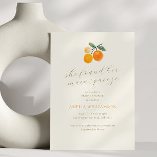 She Found Her Main Squeeze Citrus Bridal Shower Invitation