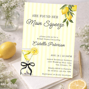 She Found Her Main Squeeze Italian Bridal Shower Invitation