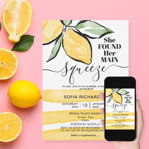 She found her main squeeze lemon BOHO SUMMER Invitation