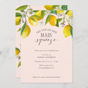 She found her main squeeze, Lemon Bridal Brunch I Invitation