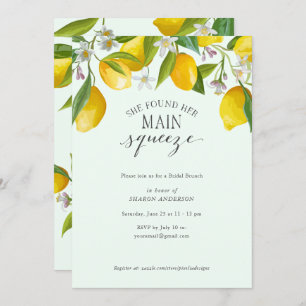 She found her main squeeze, Lemon Bridal Brunch Invitation