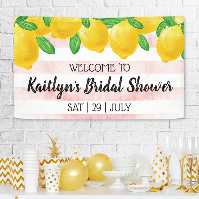 She Found Her Main Squeeze Lemon Bridal Shower Banner (Creator Uploaded)