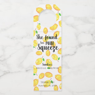 She Found Her Main Squeeze Lemon Bridal Shower Bottle Tag