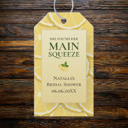 She Found Her Main Squeeze Lemon Bridal Shower Gift Tags