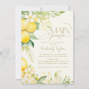 She Found Her Main Squeeze Lemon Bridal Shower Inv Invitation