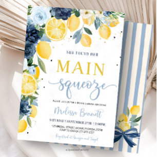 She Found Her Main Squeeze Lemon Bridal Shower Invitation