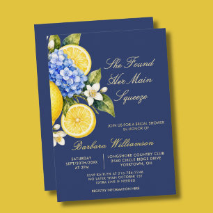 She Found Her Main Squeeze Lemon Bridal Shower Invitation