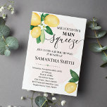 She found her main squeeze lemon bridal shower invitation<br><div class="desc">Add your own wording into the template. To more customization (font colour,  font style,  background),  click on personalize,  scroll down and click on link "click to customize further"</div>