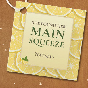 She Found Her Main Squeeze Lemon Favour Tag