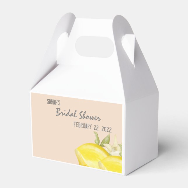She Found Her Main Squeeze, Lemon Theme  Favor Box (Front Side)