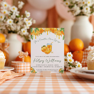 She Found Her Main Squeeze Orange Bridal Shower Invitation