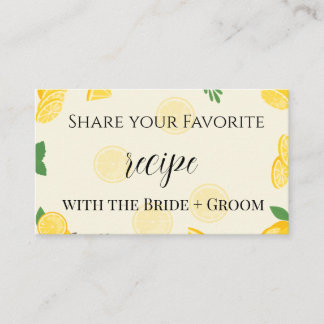 She Found Her Main Squeeze Recipe Enclosure Card