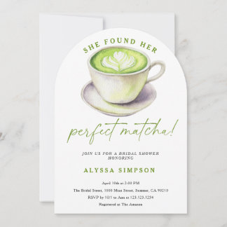 She found her perfect match bridal shower invitation