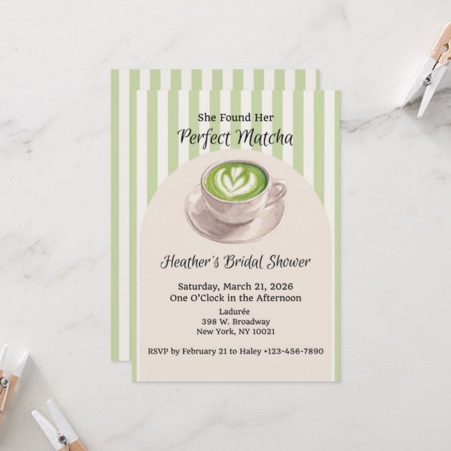 She Found Her Perfect Match Invitation (Devant/Arrière en situation)