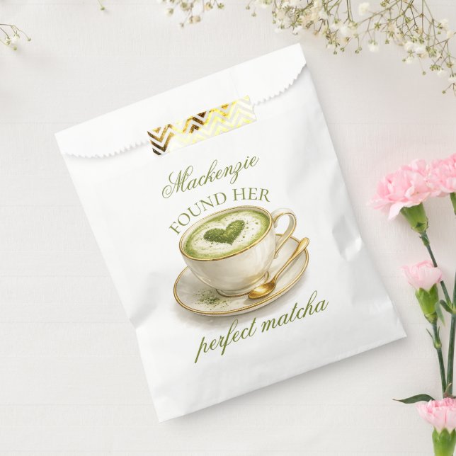 She Found Her Perfect Matcha Bridal Shower  Favour Bag (Sealed)