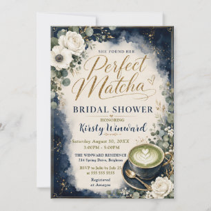 She Found Her Perfect Matcha Bridal Shower Invitation