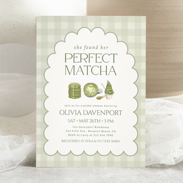 She Found Her Perfect Matcha Bridal Shower Invitation (Creator Uploaded)