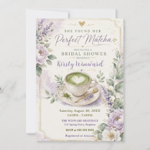She Found Her Perfect Matcha Bridal Shower Invitation
