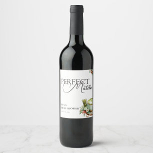 She Found Her Perfect Matcha Bridal Shower Wine Label