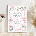 She Found Her Perfect Matcha Pink Bridal Shower Poster<br><div class="desc">Celebrate the bride-to-be with this “She Found Her Perfect Matcha” Pink and Green Bridal Shower Invitation. Inspired by trendy matcha tones and modern typography, this fresh and playful design is perfect for tea-themed bridal showers, garden parties, and chic spring celebrations. The soft green palette creates a stylish and cohesive look...</div>