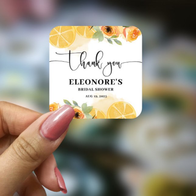 She Found her Squeeze Bridal Shower  Square Sticker (Creator Uploaded)