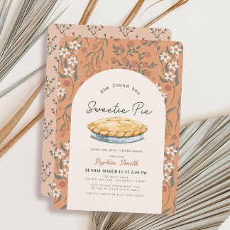 She found her Sweetie Pie Orange Bridal Shower Invitation