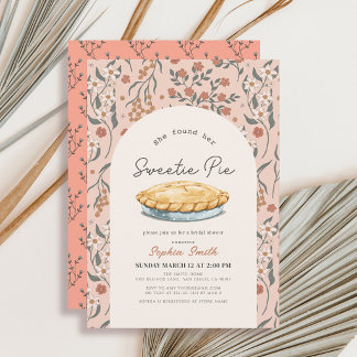 She found her Sweetie Pie Pink Arch Bridal Shower Invitation