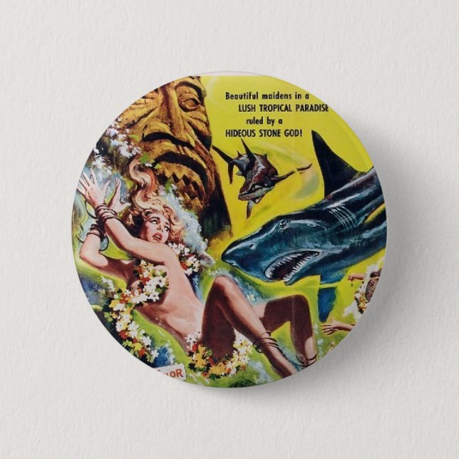 She gods of shark Reff movie button 2 (girl one) (Front)