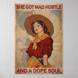 She Got Mad Hustle And A Dop - Home Decor Wall Art