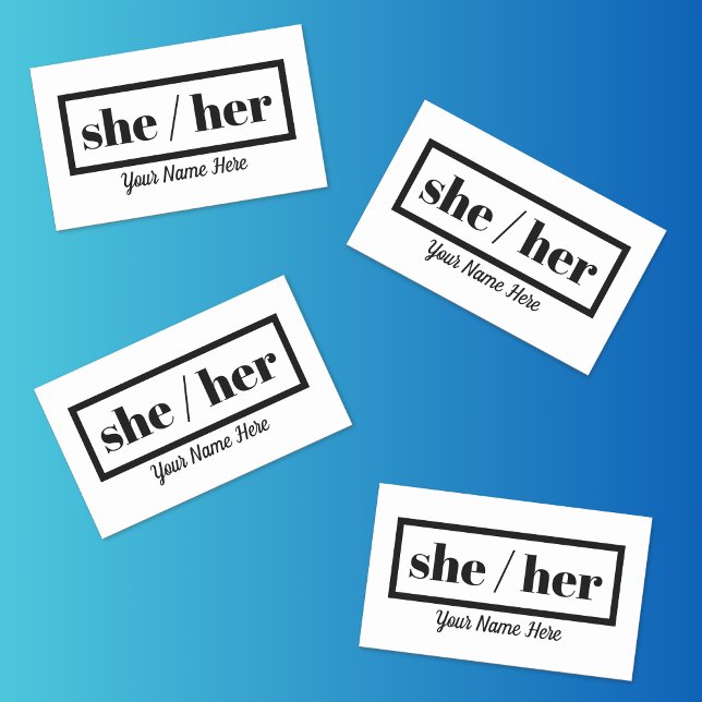 She Her Framed  Sticker (Creator Uploaded)