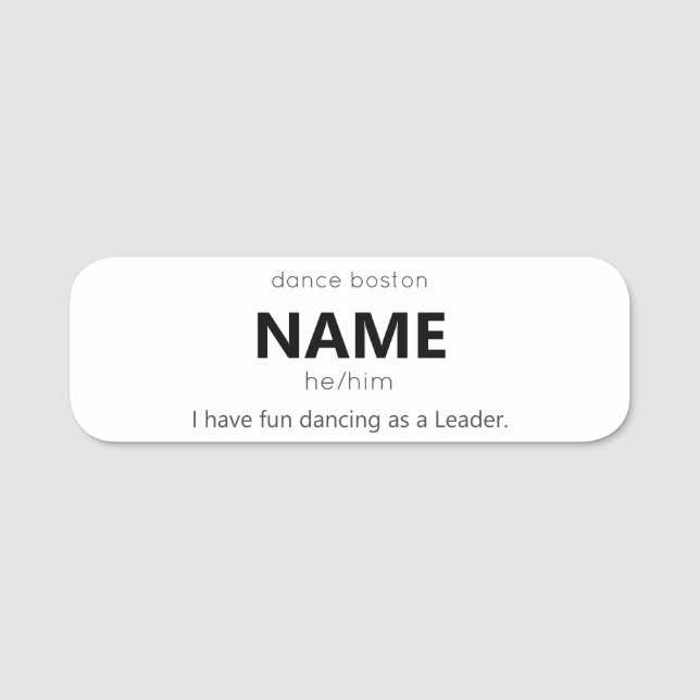 she/her - WCS Leader Name Tag (Front)
