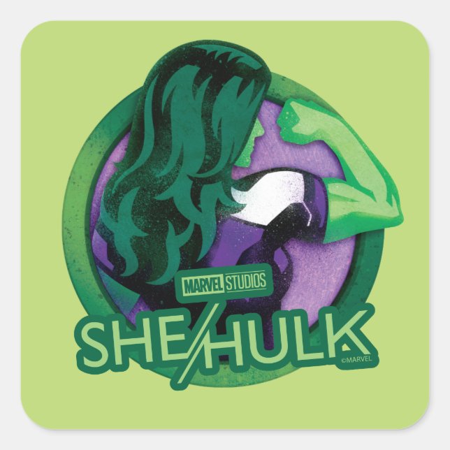 She-Hulk Icon Square Sticker (Front)