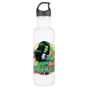 She-Hulk Retro Palm Tree Graphic 710 Ml Water Bottle