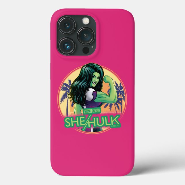 She-Hulk Retro Palm Tree Graphic Case-Mate iPhone Case (Back)