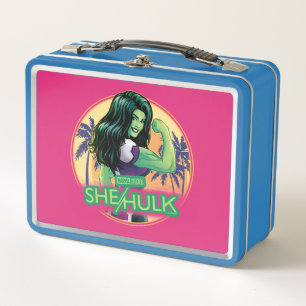 She-Hulk Retro Palm Tree Graphic Metal Lunch Box
