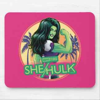 She-Hulk Retro Palm Tree Graphic Mouse Pad
