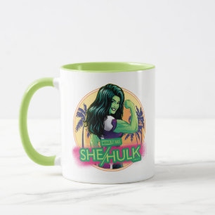 She-Hulk Retro Palm Tree Graphic Mug