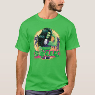She-Hulk Retro Palm Tree Graphic T-Shirt