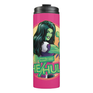 She-Hulk Retro Palm Tree Graphic Thermal Tumbler
