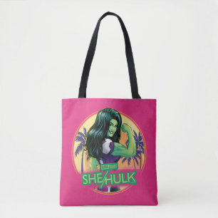 She-Hulk Retro Palm Tree Graphic Tote Bag