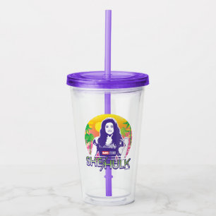 She-Hulk Retrowave Graphic Acrylic Tumbler