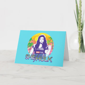 She-Hulk Retrowave Graphic Card