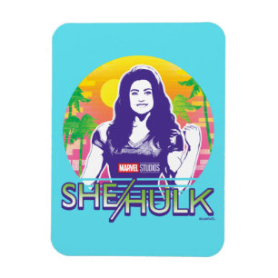 She-Hulk Retrowave Graphic Magnet