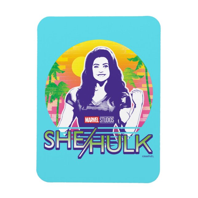 She-Hulk Retrowave Graphic Magnet (Vertical)