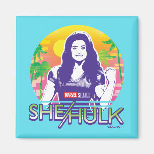 She-Hulk Retrowave Graphic Magnet