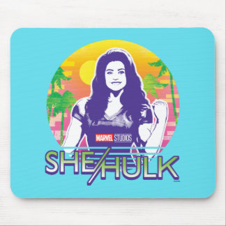 She-Hulk Retrowave Graphic Mouse Pad